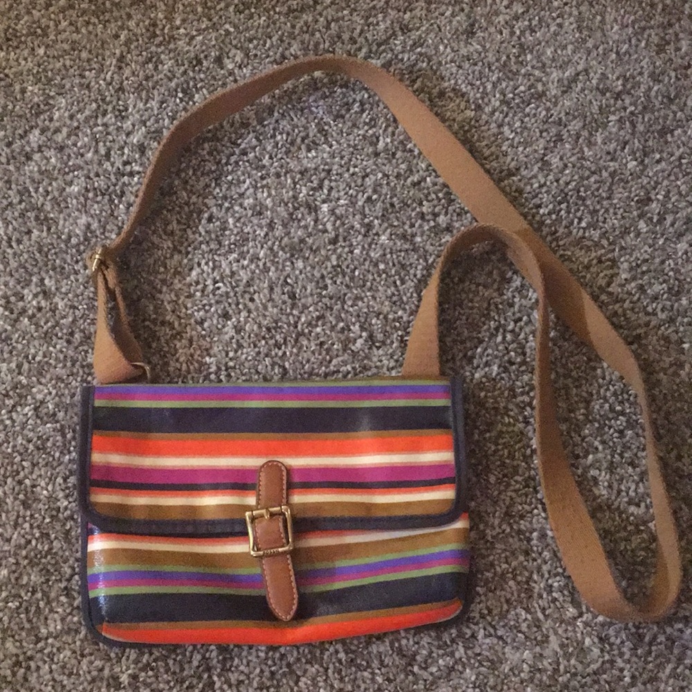 Fossil striped crossbody
